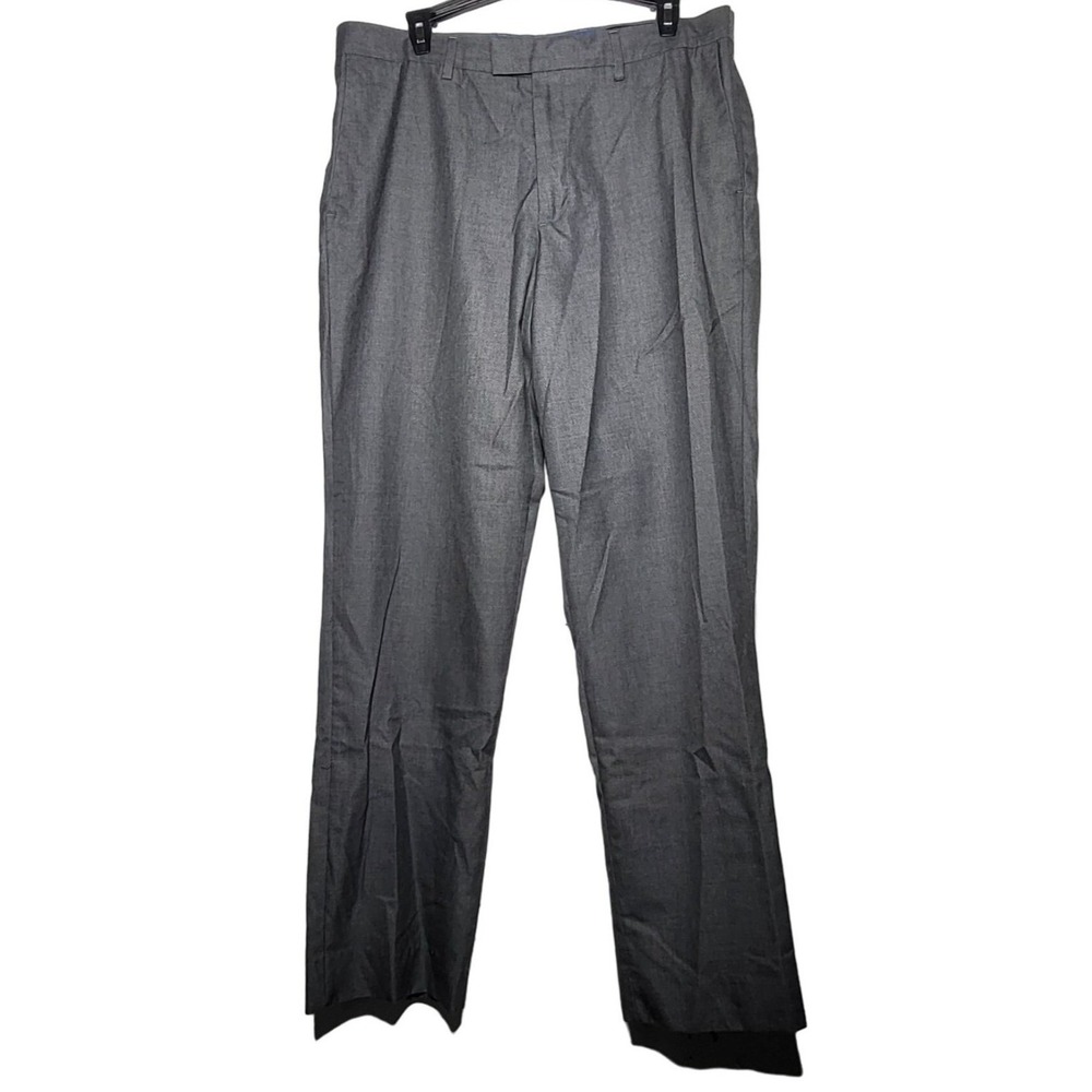 Banana Republic Mens Gray Standard Fit Dress Pants 34/32 Slacks Stretch Business